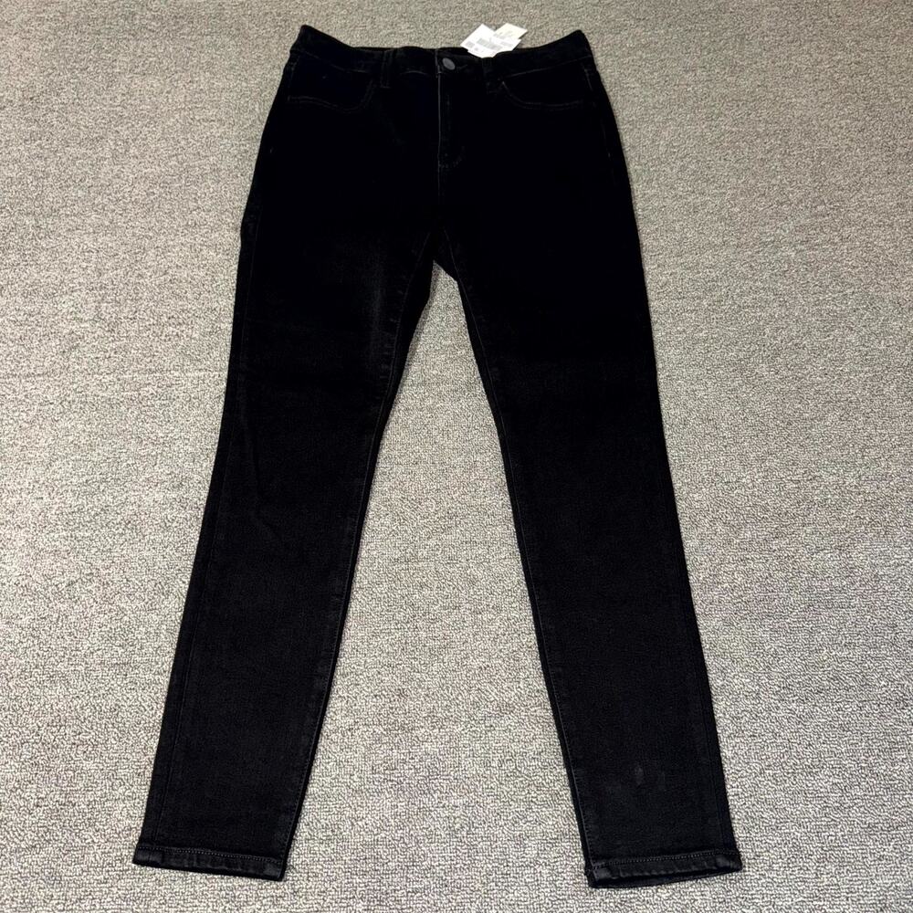 American Eagle Ankle Jeans Womens 6 Black Denim High Rise Dark Wash Stretchy NWT